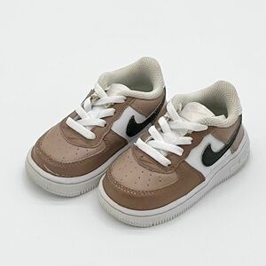 Nike Air Force 1 Low Toddler Brown Tan Neutral Sneakers Kids Shoes | EUC | Sz5